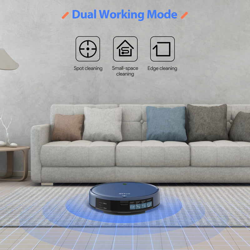 GTTVO Robot Vacuum , 2 in 1 Mopping Wifi Connected Robotic Vacuum Cleaner Combo