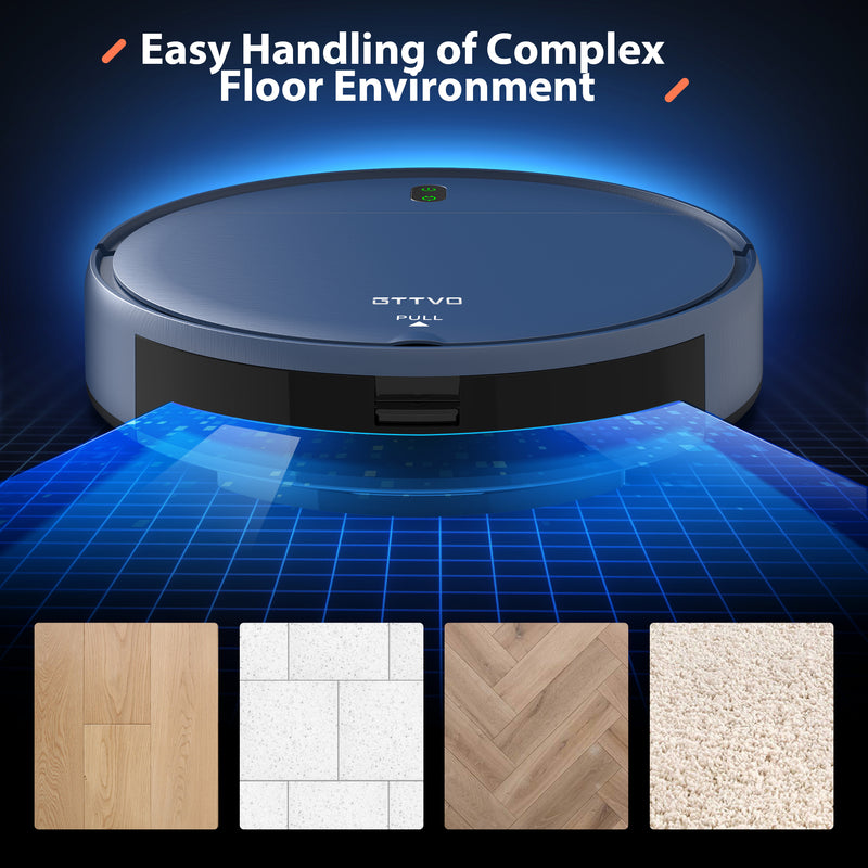 GTTVO Robot Vacuum , 2 in 1 Mopping Wifi Connected Robotic Vacuum Cleaner Combo